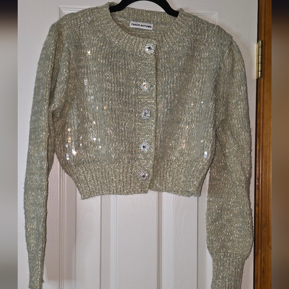 Women's Cropped Cardigan Sweater Business Office Workwear Party